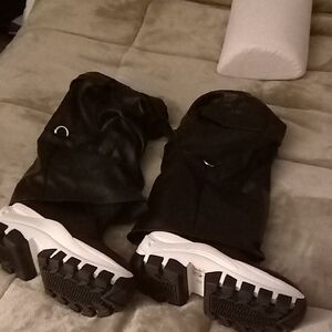 Stylish Black and White Women's Boots